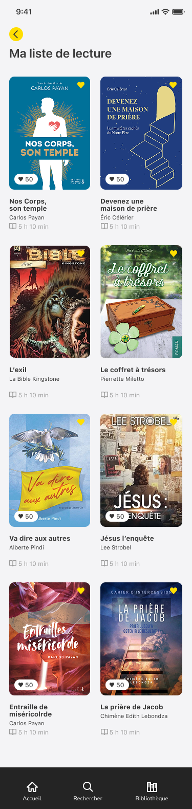 Créer vos listes de lecture